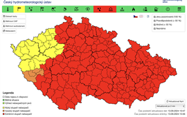 Doporučení povodňové komise Prahy 10 a rozšíření výstrahy meteorologů