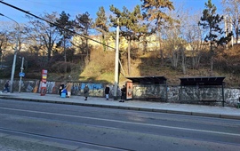 Údržba svahu v Bezručových sadech